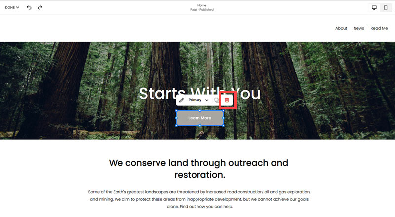 SquareSpace header setup step fourteen